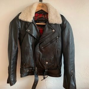 Straight to hell: wool commando leather jacket